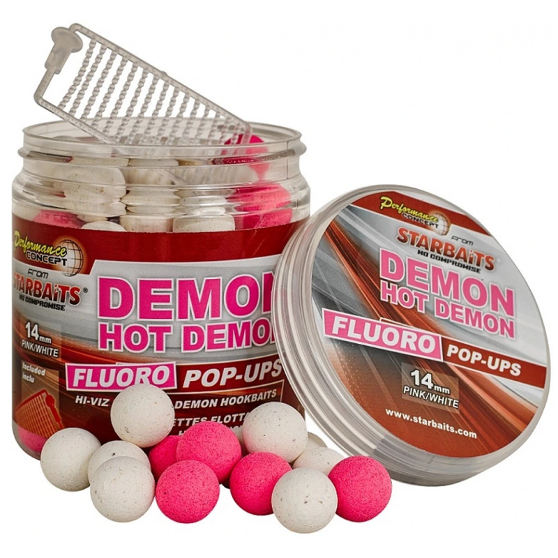 Starbaits Plovoucí Boilies Hot Demon Fluo Pop Up 80 g 14 mm