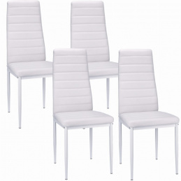 Židle VERUM ekokůže bílá - 4 kusy