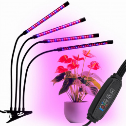 LED lampa pro růst rostlin 80 diod TIMER 25 W bez síťového adaptéru