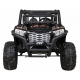 Buggy UTV Off-road pro děti černá + dálkové ovládání + nosič zavazadel + pomalý start + EVA + MP3 LED