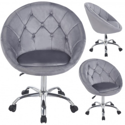 Elegantní otočné křeslo RUNDO - šedé