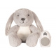 FLOW AMSTERDAM Uklidňující plyšový králíček Milo 0m+ Šedý