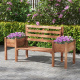 Aga Zahradní lavice s truhlíky 184x59x95 cm