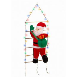 Mikuláš na žebříku nafukovací LED