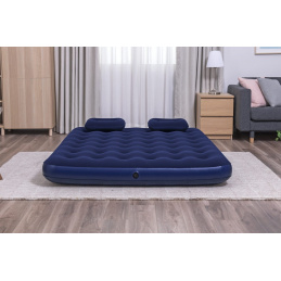 Nafukovací matrace BESTWAY Queen pro 2 osoby 203x152x22cm + nafukovačka + 2 polštáře