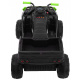 Čtyřkolka XL ATV 2,4GHz na baterie pro děti černá/zelená + dálkové ovládání + pohon 4x4 + nosič zavazadel + pomalý rozjezd + EVA + LED audio