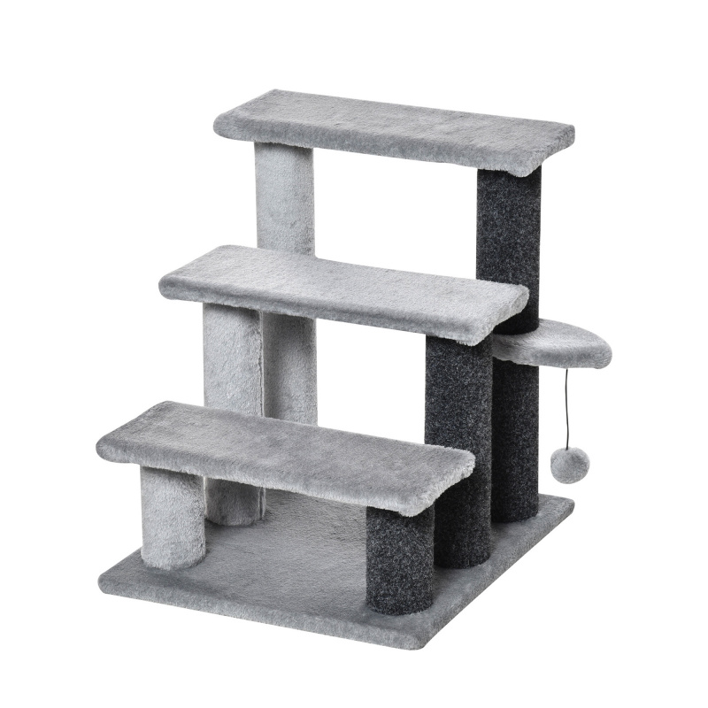 Aga Schůdky pro kočky 48x40x45 cm Šedé