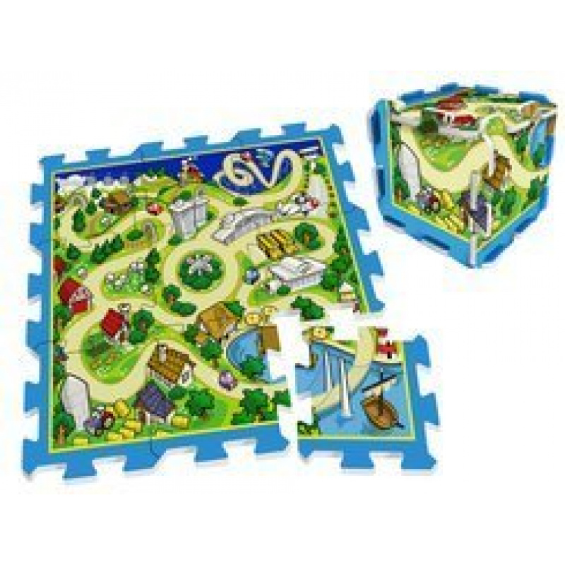 Pěnové puzzle podložka Závodní dráha 31x31 ZA3150
