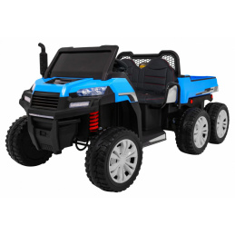Farmářské auto pro 2 děti Modrá + 4x4 + Dálkové ovládání + Kiper + LED Audio