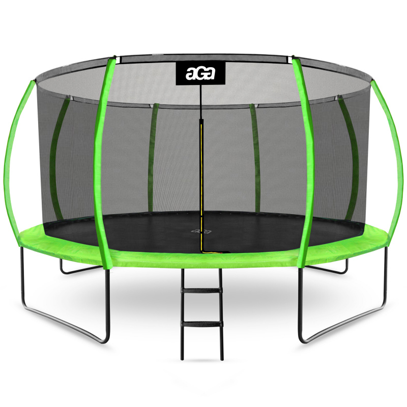 Aga SPORT EXCLUSIVE Trampolína 430 cm Světle zelená + ochranná síť + žebřík