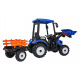 MEGA Traktor D68 s přívěsem modrý