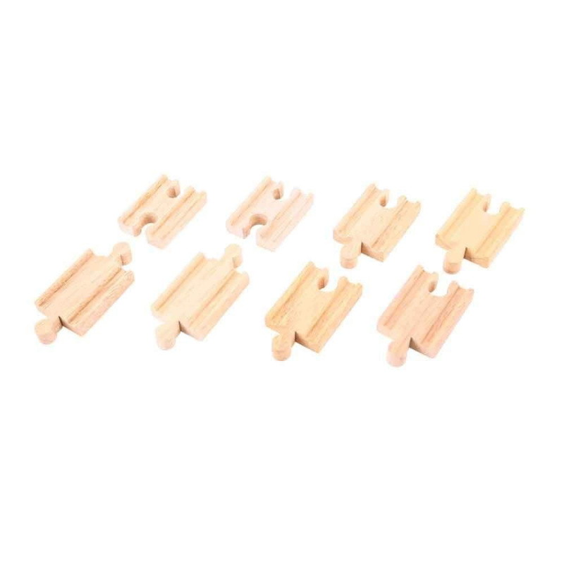 Bigjigs Rail Spojky kolejí 7 cm 8 ks 2DZ171 - II. JAKOST