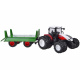 Traktor na dálkové ovládání + zelený přívěs RC0602