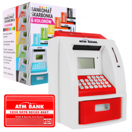 Dětské prasátko 3+ červené Interaktivní funkce + bankomatová karta