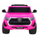 Toyota Hilux na baterie pro děti Růžová + pohon 4x4 + dálkové ovládání + 2 nosiče zavazadel + rádio MP3 + LED dioda