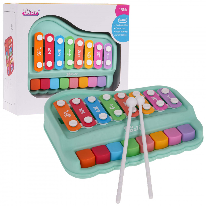 Pianinko Xylofon Zelený