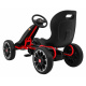 ABARTH šlapací motokára pro děti černá + EVA kola + ruční brzda + volnoběh
