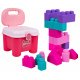 Sada Měkkých Kostek + Růžová Židlička s Úložným Prostorem