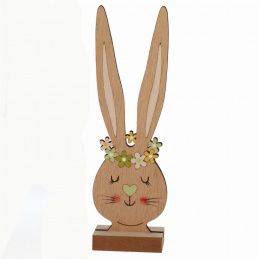 Dřevěný velikonoční zajíček na postavení