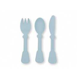 Sada dětských příborů z bioplastu BAMBOOM Modré