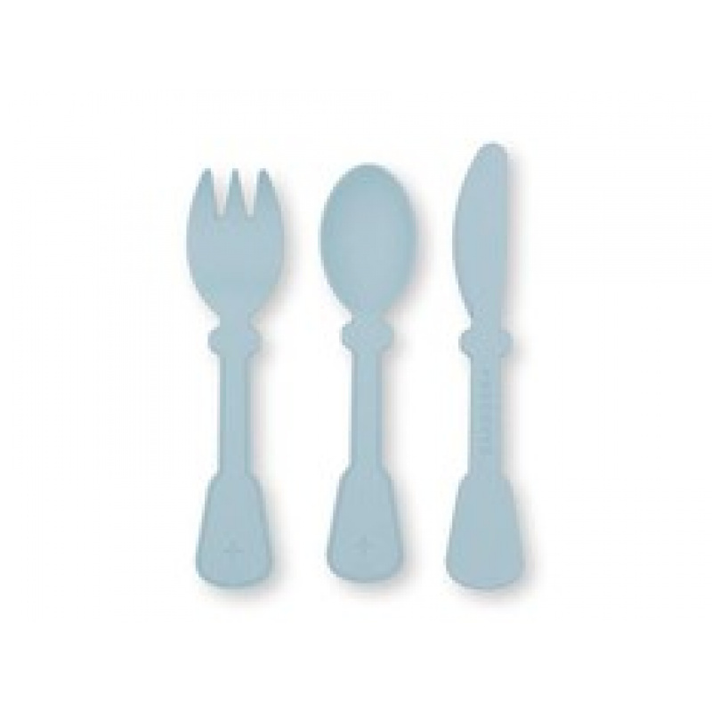 Sada dětských příborů z bioplastu BAMBOOM Modré