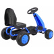 První šlapací motokára pro mládež Modrá + Řetězový pohon + Gumová kola