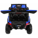 Dětské autíčko SuperStar Blue + pohon 4x4 + dálkové ovládání + zavazadlový prostor + MP3 LED + zámek dveří