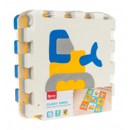 9 Puzzle Vozidla podložka pro děti 10m+ EVA pěna + skládačka vozidel + skládání 3D figurek