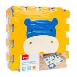 9 puzzle Zvířecí podložka pro děti 10m+ EVA pěna + puzzle se zvířátky + skládání 3D postaviček