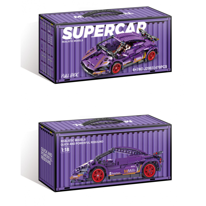 Sada Kostek Sportovní Auto Fialové 470ks.