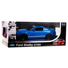 Ford Shelby Mustang GT500 modrý RASTAR 1:14 model auta na dálkové ovládání + dálkové ovládání