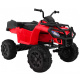 Čtyřkolka XL ATV 2,4GHz na baterie pro děti Červená + dálkové ovládání + pohon 4x4 + nosič zavazadel + startování zdarma + EVA + LED audio