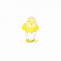 Textilní kuřátko k postavení ve velikonoční skořápce
