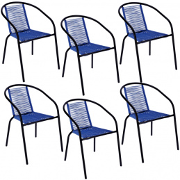 6 x Zahradní křeslo Bistro - provázkové