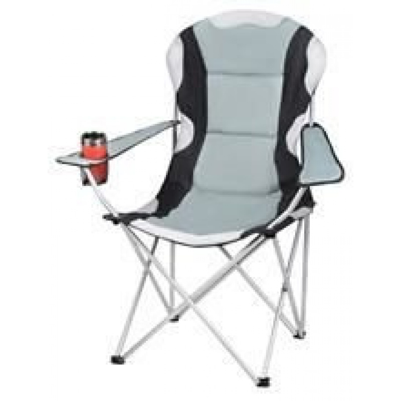 Zahradní a kempingová židle polstrovaná šedá Malatec 2300