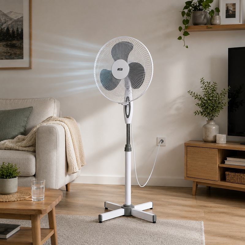 Aga Domácí ventilátor 43 cm Bílý - VENBILY - II. JAKOST