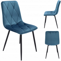 Čalouněná velurová židle PIADO marine