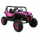 Dětský kočárek SuperStar růžový + pohon 4x4 + dálkové ovládání + zavazadlový prostor + MP3 LED + zámek dveří