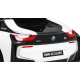 BMW I8 Lift Battery Car White + dálkové ovládání + pomalý start + 3bodové pásy + MP3 USB + LED dioda