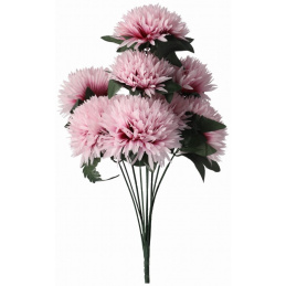 Kytice umělých květin růžové chryzantémy - 60 cm