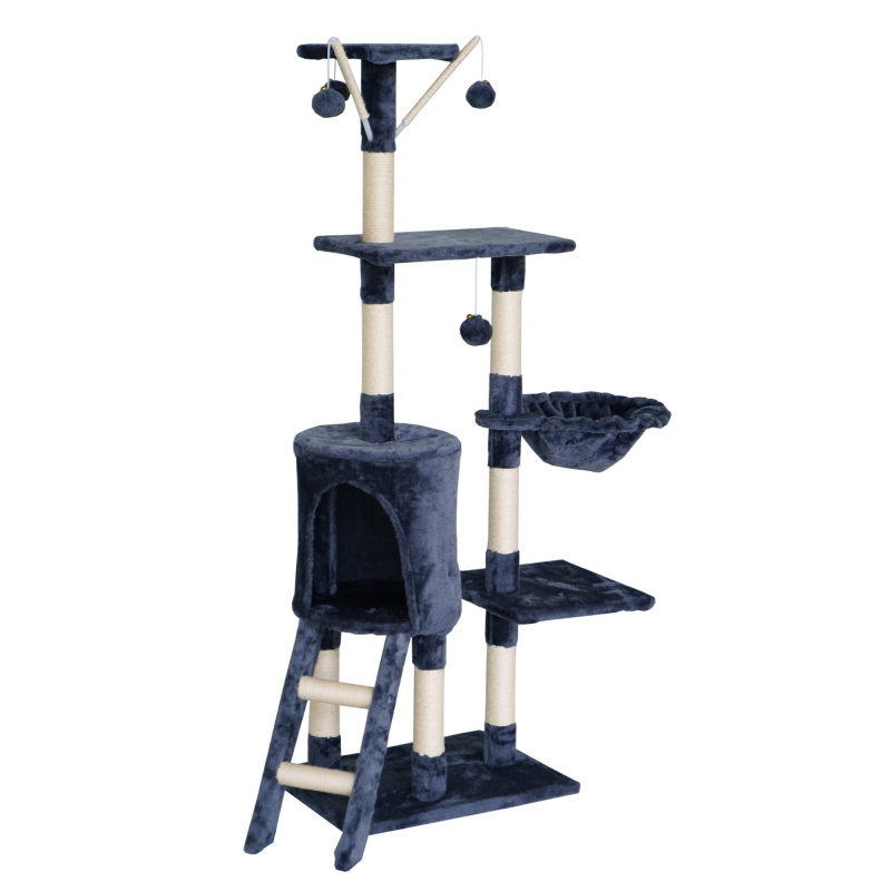 Aga Škrabadlo pro kočky 55x36x136 cm Tmavě šedá