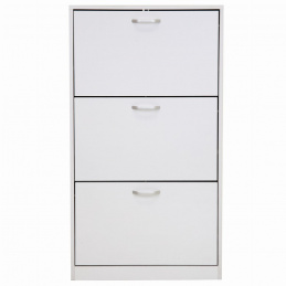 Skříňka na boty 3 komorová - bílá