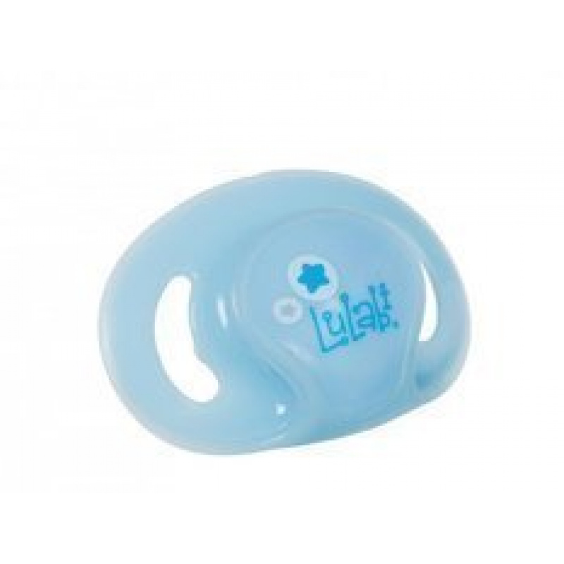 Svítící silikonový ortodontický dudlík 6m+ LULABI Modrý