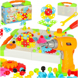 Aga Dětská mozaika puzzle se šroubovákem 181 ks