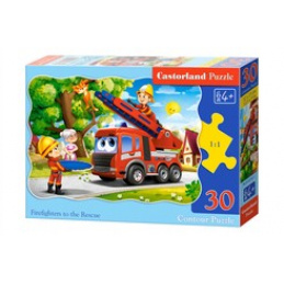 CASTORLAND puzzle 30 dílků - Hasiči na pomoc