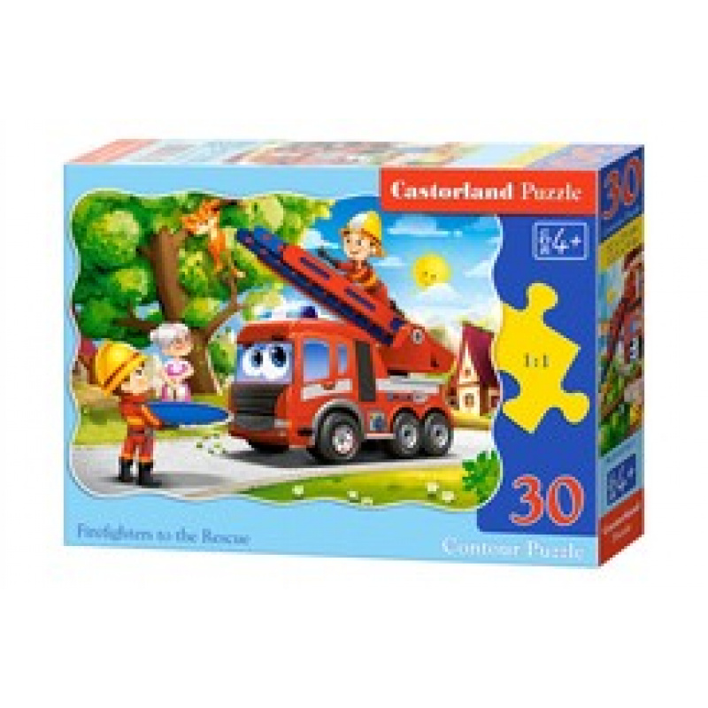 CASTORLAND puzzle 30 dílků - Hasiči na pomoc