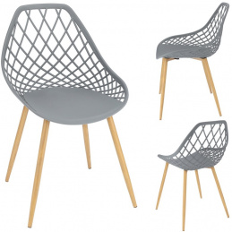 Plastová židle ARANDA šedá