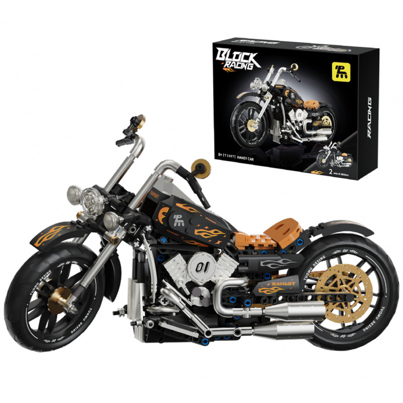 Sada Stavebnice Motocykl Černý 455ks.