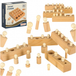 Aga Dřevěné válcové závaží montessori sorter