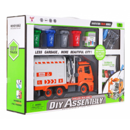 Interaktivní popelářské auto pro děti 3+ Učí se o ekologii + 4 kontejnery + karta odpadků